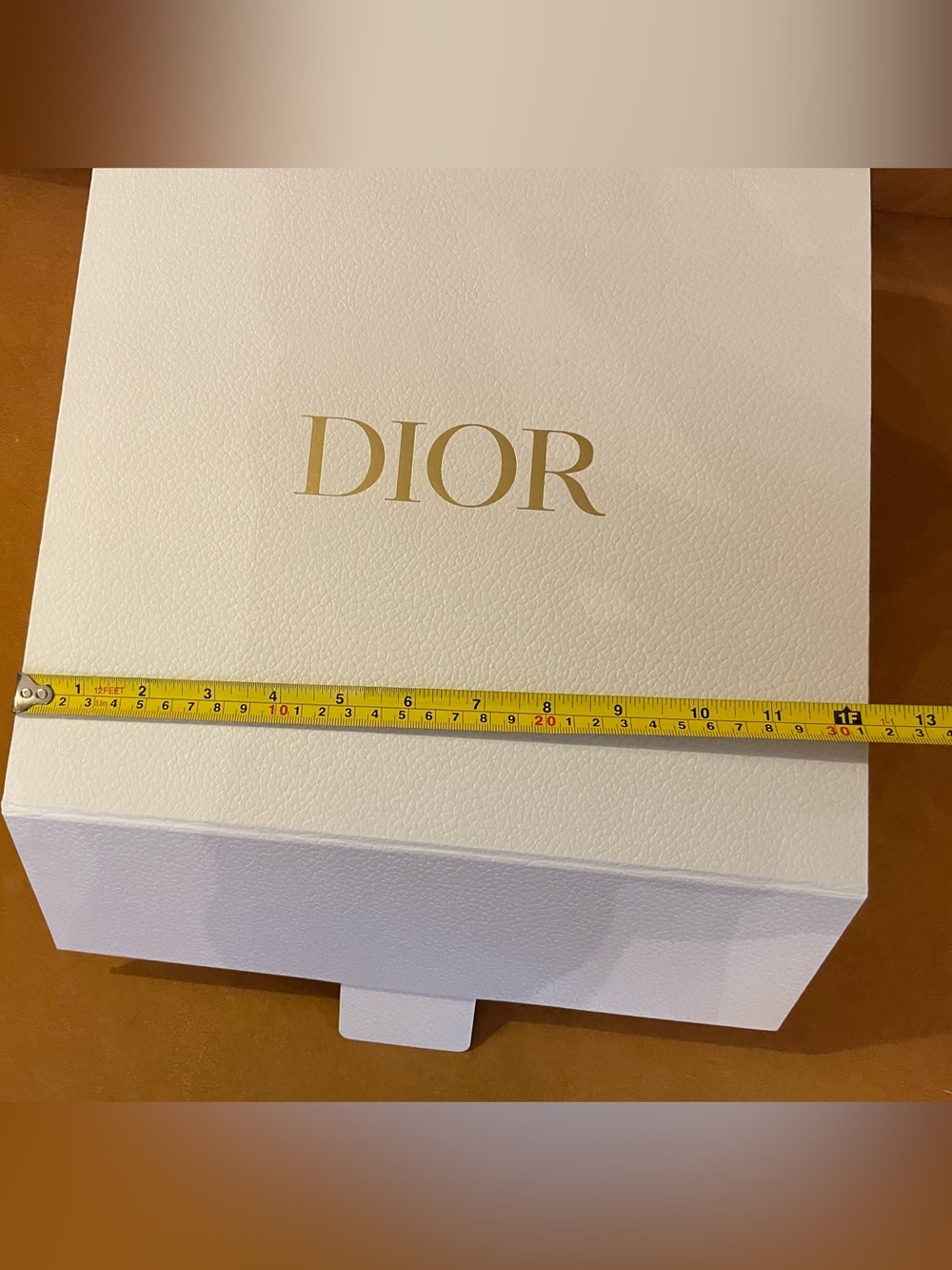Dior White Box with Gold Logo and Dior tissue paper